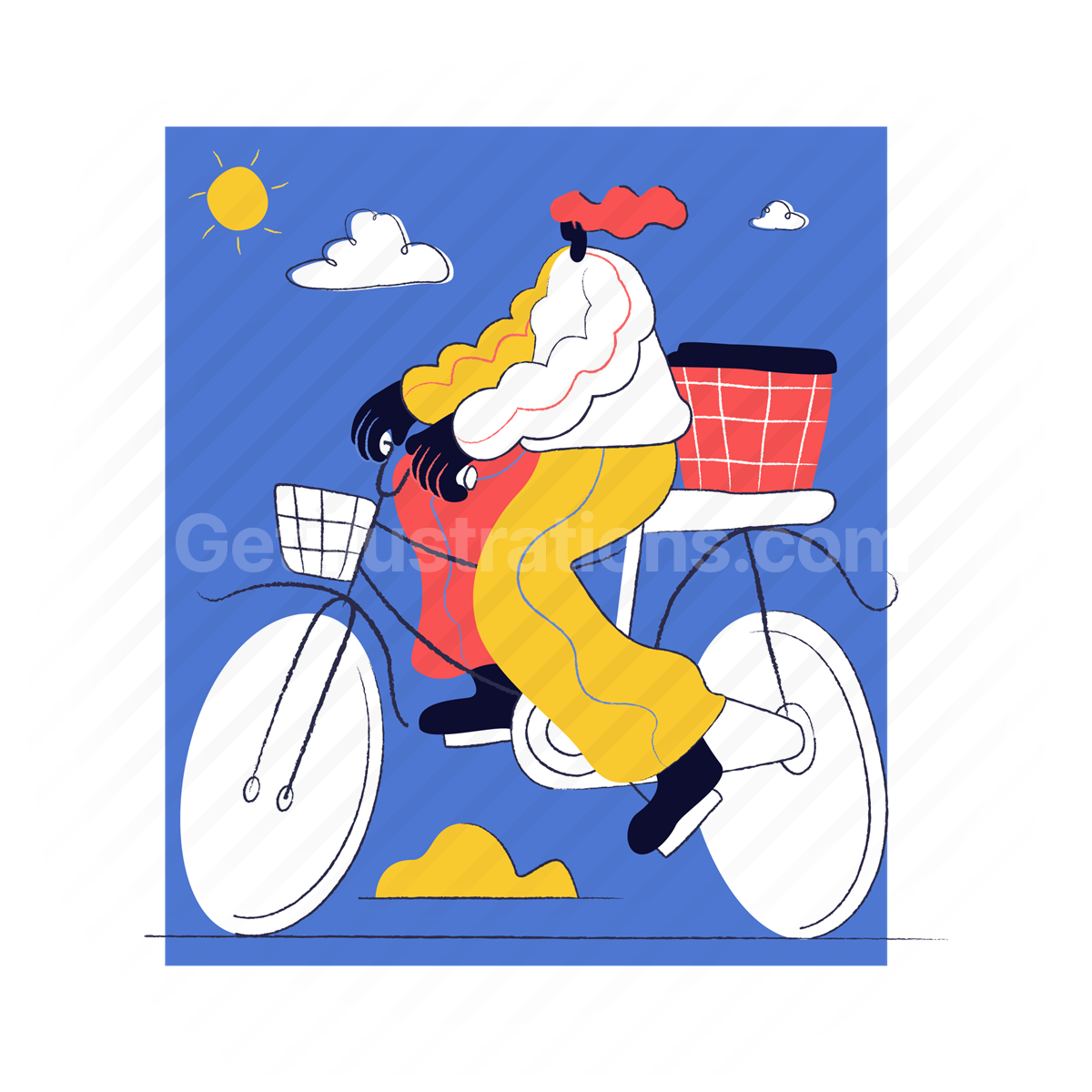 bike, bicycle, transport, woman, day